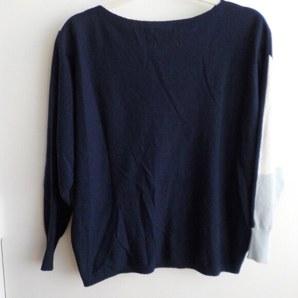 Vilci Milano Sweater - Colorblock - Blue White -  Medium  (558) - Picture 3 of 4